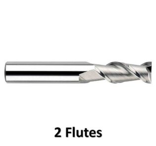 AL Carburo sólido Fresas de extremo 2 flautas