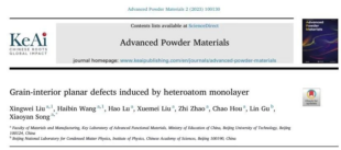 Grain-interior Planar Defects Induced by Heteroatom Monolayer in WC Grains 2