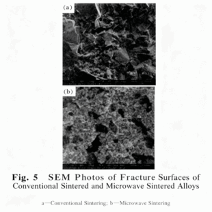 fracture surfaces of sintered cemented carbide